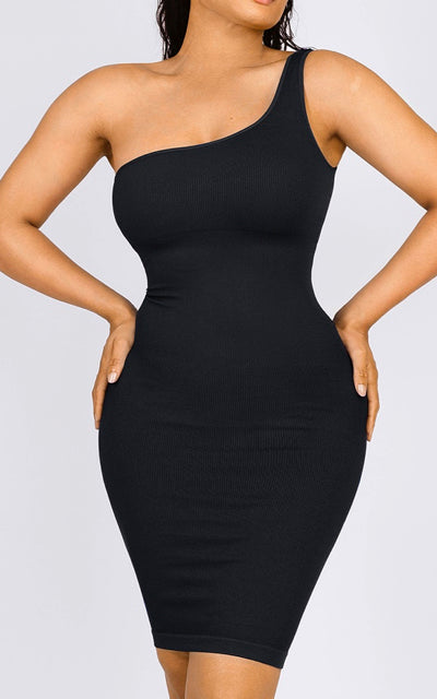 One Shoulder Shapewear Dress 2394