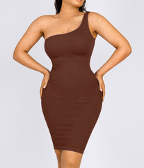 One Shoulder Shapewear Dress 2394