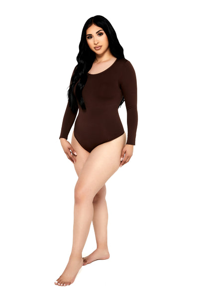 Seamless Snatched Long Sleeve Bodysuit 302